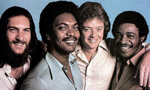 Booker T and the MG’s in 1971 with (left to right) Steve Cropper, Booker T Jones, Donald “Duck” Dunn and Al Jackson.